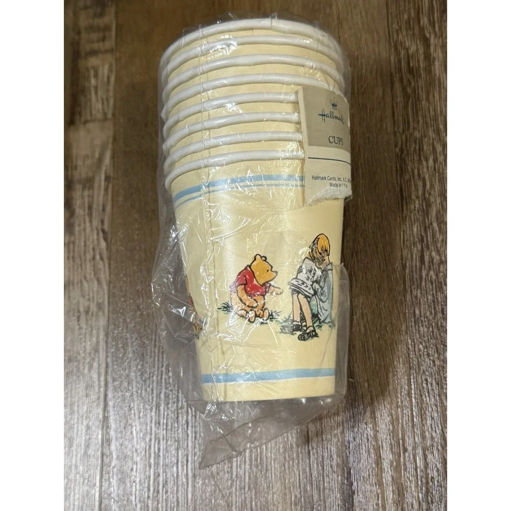 VTG Hallmark Winnie The Pooh PaperCups 1986 Set of 8 New In Package Rare